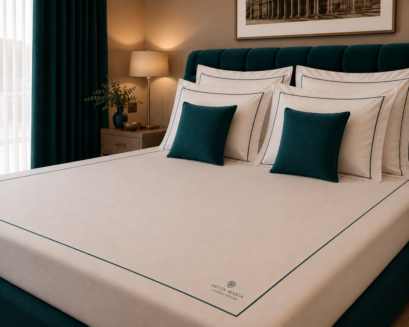 TOPSHEET IN COTONE CON BORDO