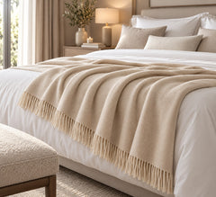 BAUMWOLLMISCHGEWEBE-PLAID ART. CLOUD CREME