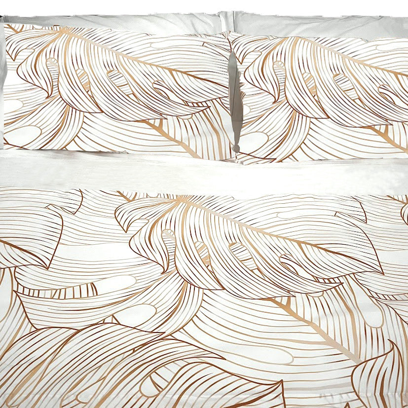 NO-IRON BEDSPREAD + PILLOWS SET ART. PALMA D'ORO